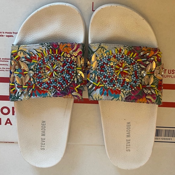 Womens Flat Sandals Slideon Sandals Dressy Sandals - Picture 1 of 8